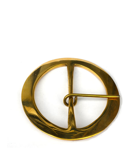Large Circular Buckle Solid Brass from Identity Leathercraft