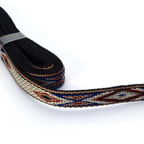 Load image into Gallery viewer, Decorative woven hitched style webbing with native american motif
