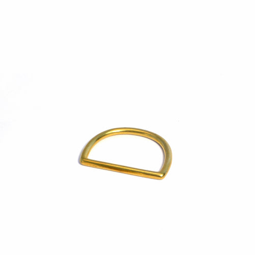 Load image into Gallery viewer, Solid Brass Dee &#39;D&#39; Ring from Identity Leathercraft
