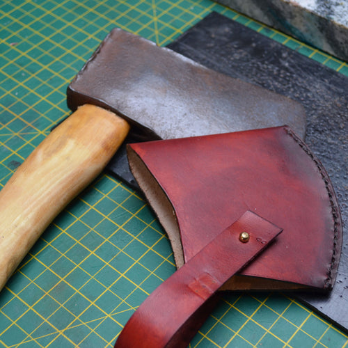 Load image into Gallery viewer, Leather Axe Cover/Sheath Starter Kit from Identity Leathercraft
