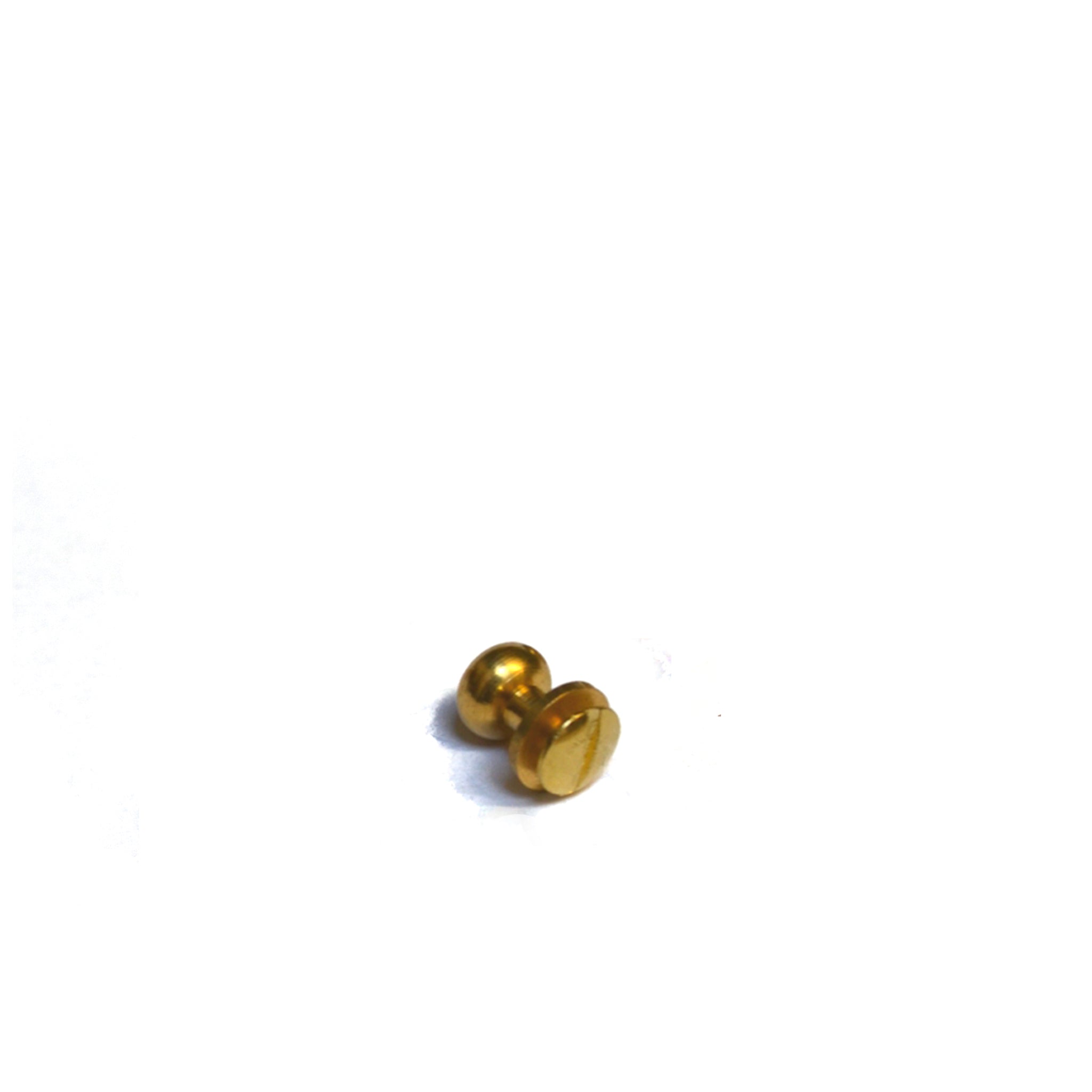 Medium Identity Solid Brass Button Stud (Sam Browne) from Identity Leathercraft