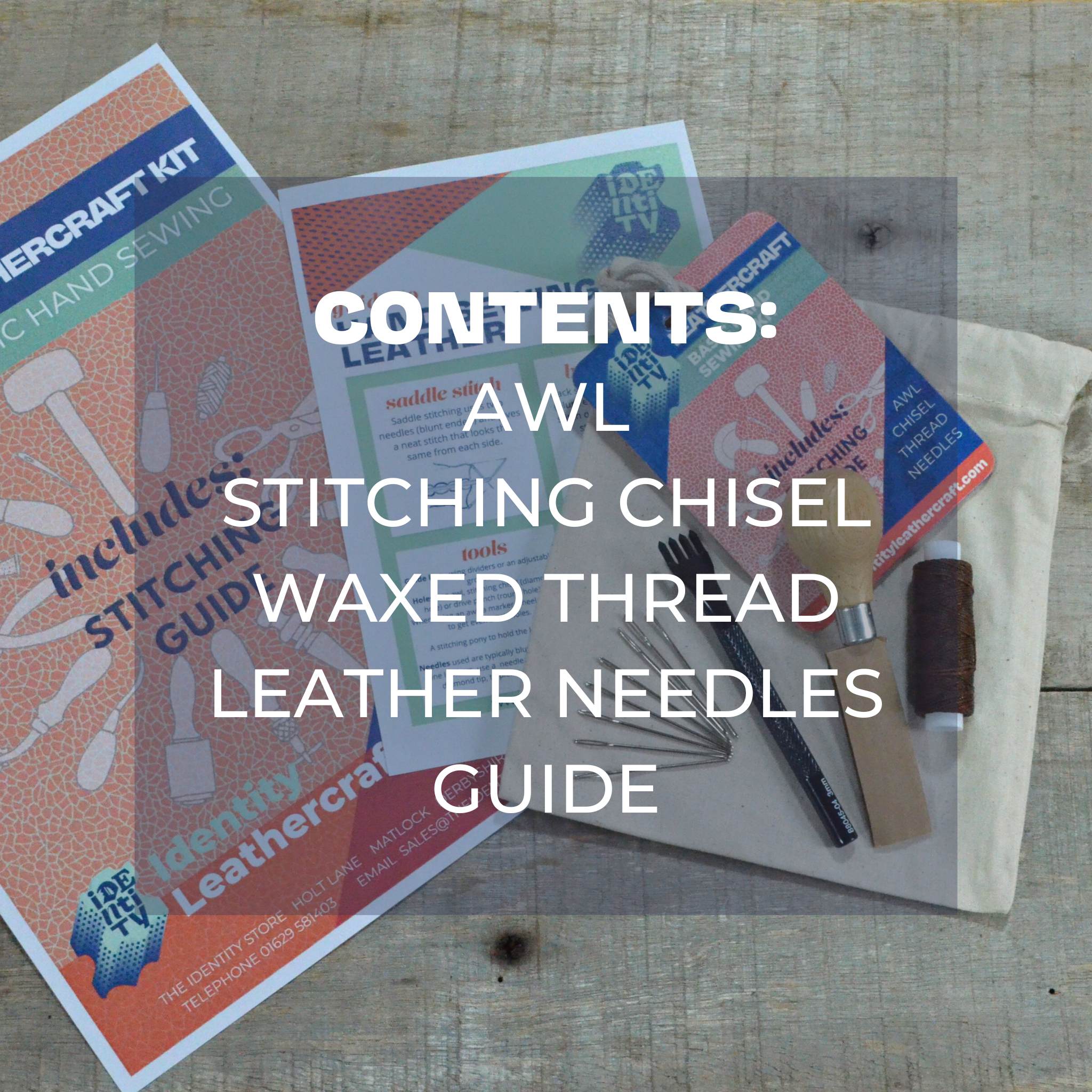 This useful pack will give you a start for hand sewing leather and is ideal for small beginner projects such as card cases, keyrings, and also ideal for repairs