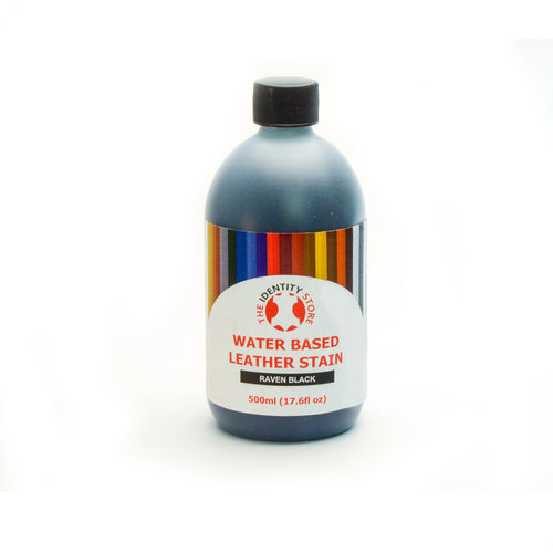 Load image into Gallery viewer, Raven Black 500ml - The Identity Store Water Based Leather Stain
