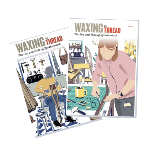 Load image into Gallery viewer, Waxing The Thread magazine for leathercrafters - issue 1 and 2
