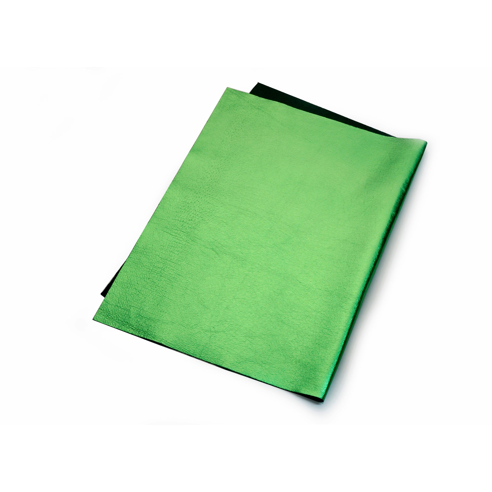 Harlequin Green Metallic Foil Leather