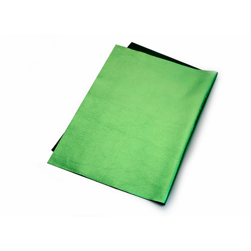 Load image into Gallery viewer, Harlequin Green Metallic Foil Leather
