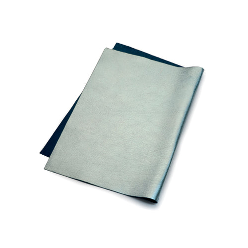 Load image into Gallery viewer, Iced Blue Metallic Foil Leather
