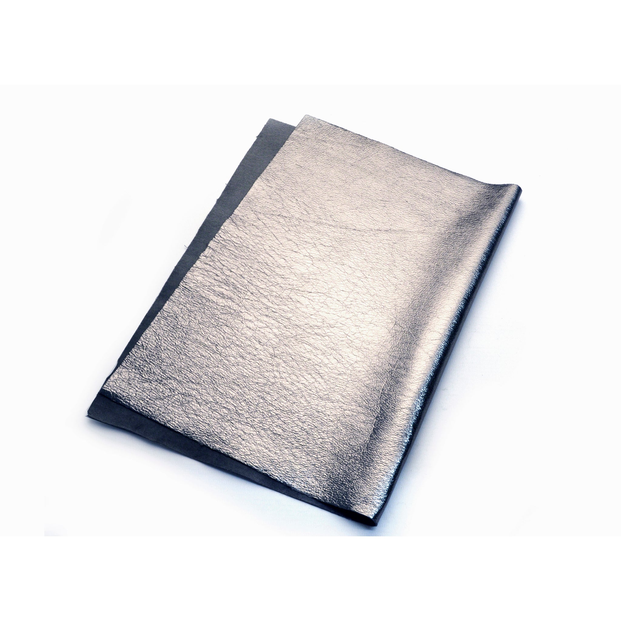 Pewter Metallic Foil Leather