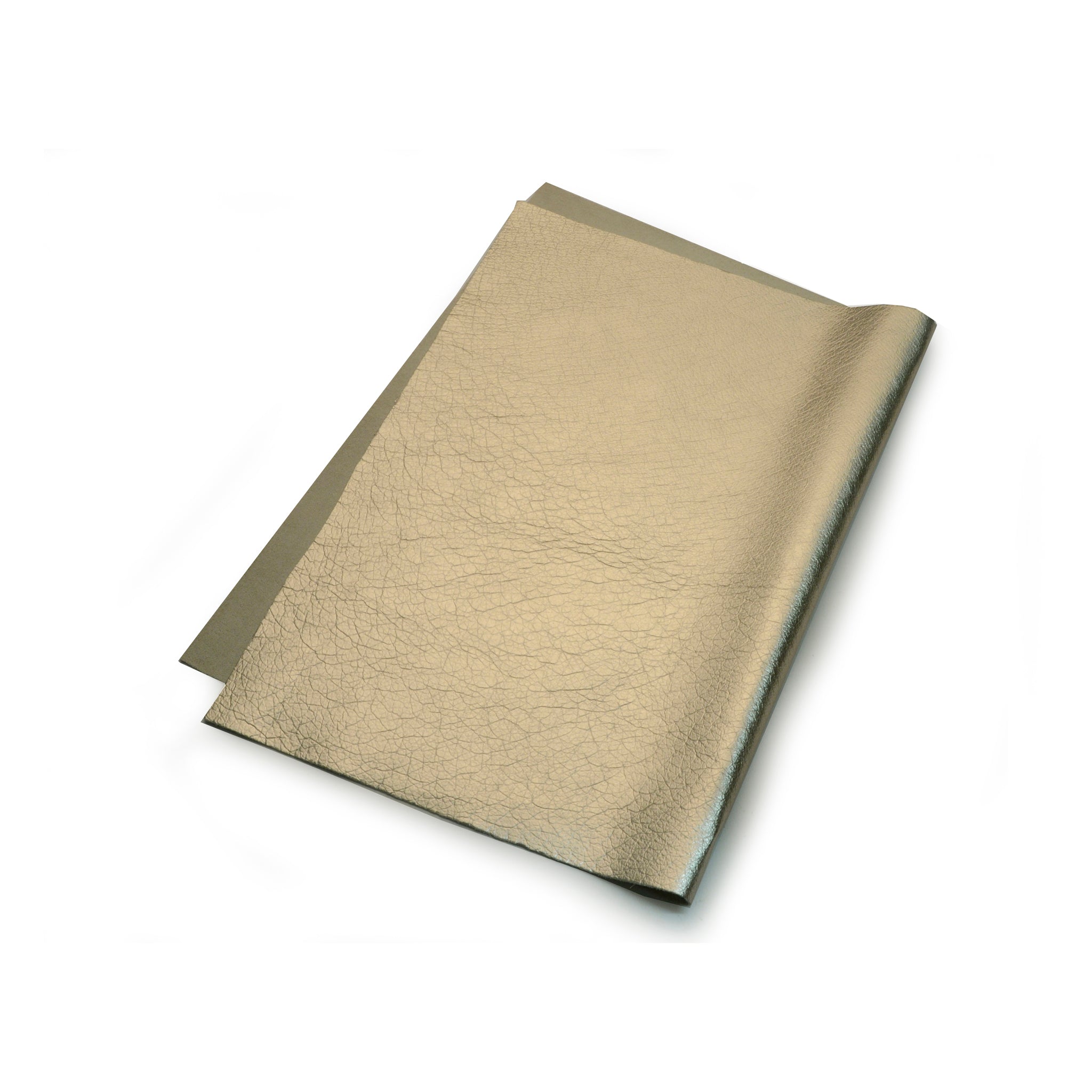 White Gold Metallic Foil Leather