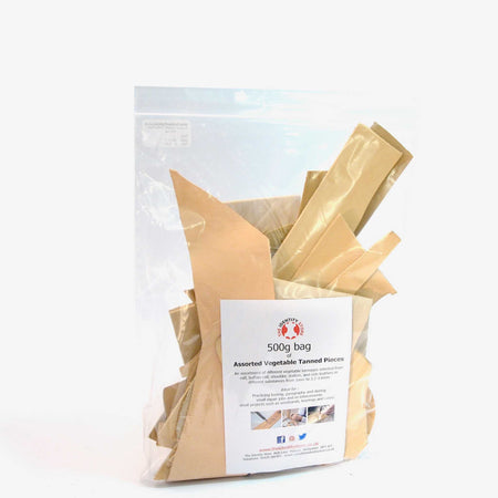 Natural Vegetable Tanned Pieces from Identity Leathercraft