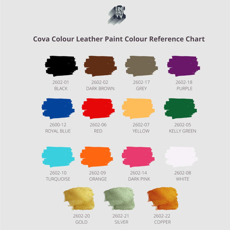 Cova Colour Acrylic Paints Colour Reference Chart
