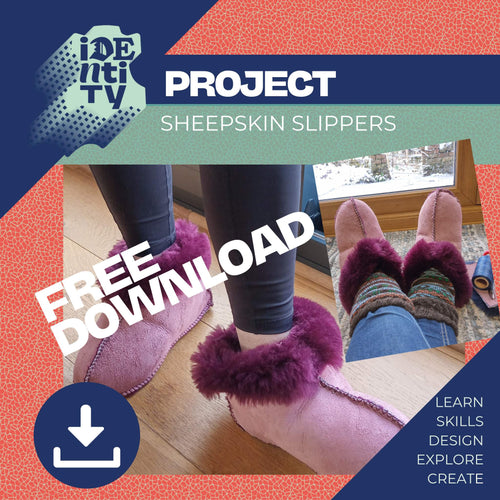Load image into Gallery viewer, Click the link in the product description  for our free project for making your own sheepskin slippers
