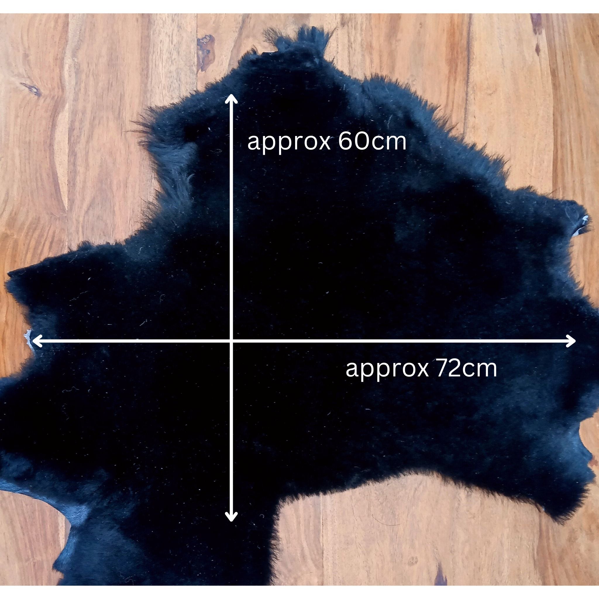 Luxury remnant sheepskins to show approximate sizes