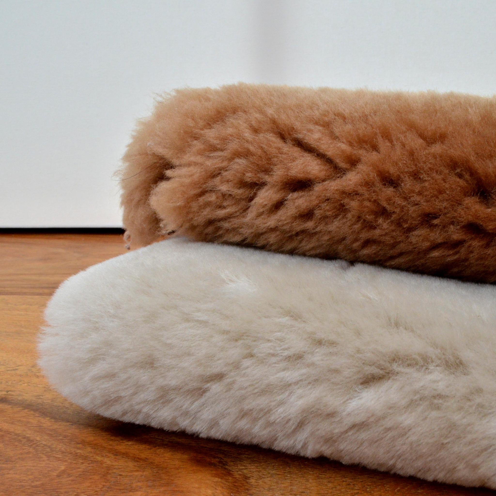 High end luxury sheepskin remnants with a medium depth pile 25mm, super soft. Ideal for pet beds, linings, cushions, camping and more