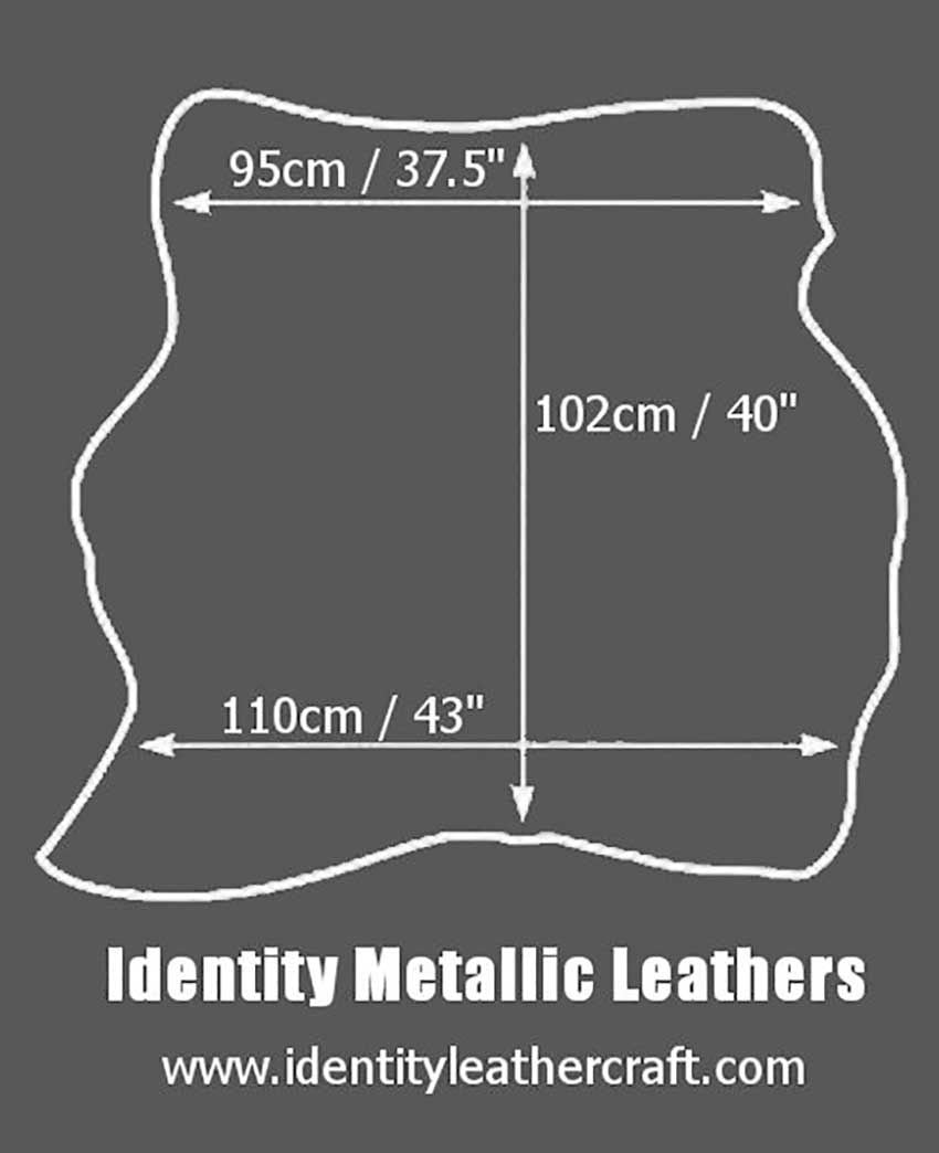 Identity Leathercraft Metallic Foil Leather Size Guide