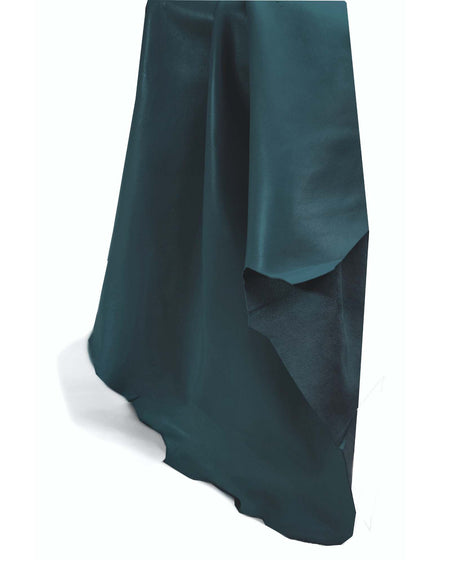 Deep ocean blue sheepskin soft drape leather ideal for garment making