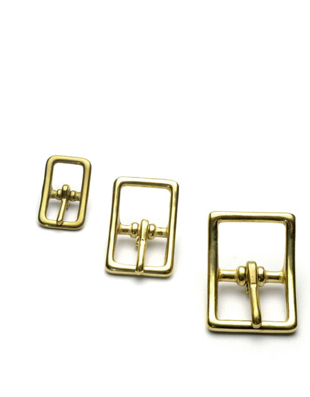 Solid Brass Oblong Buckle from Identity Leathercraft