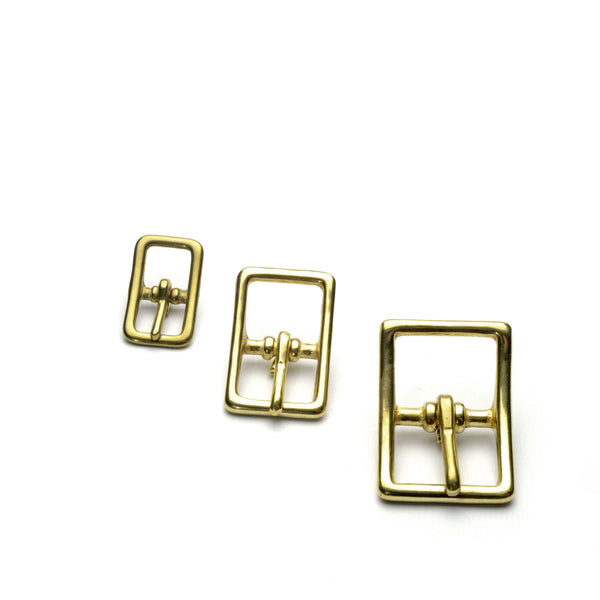 Solid Brass Oblong Buckle from Identity Leathercraft